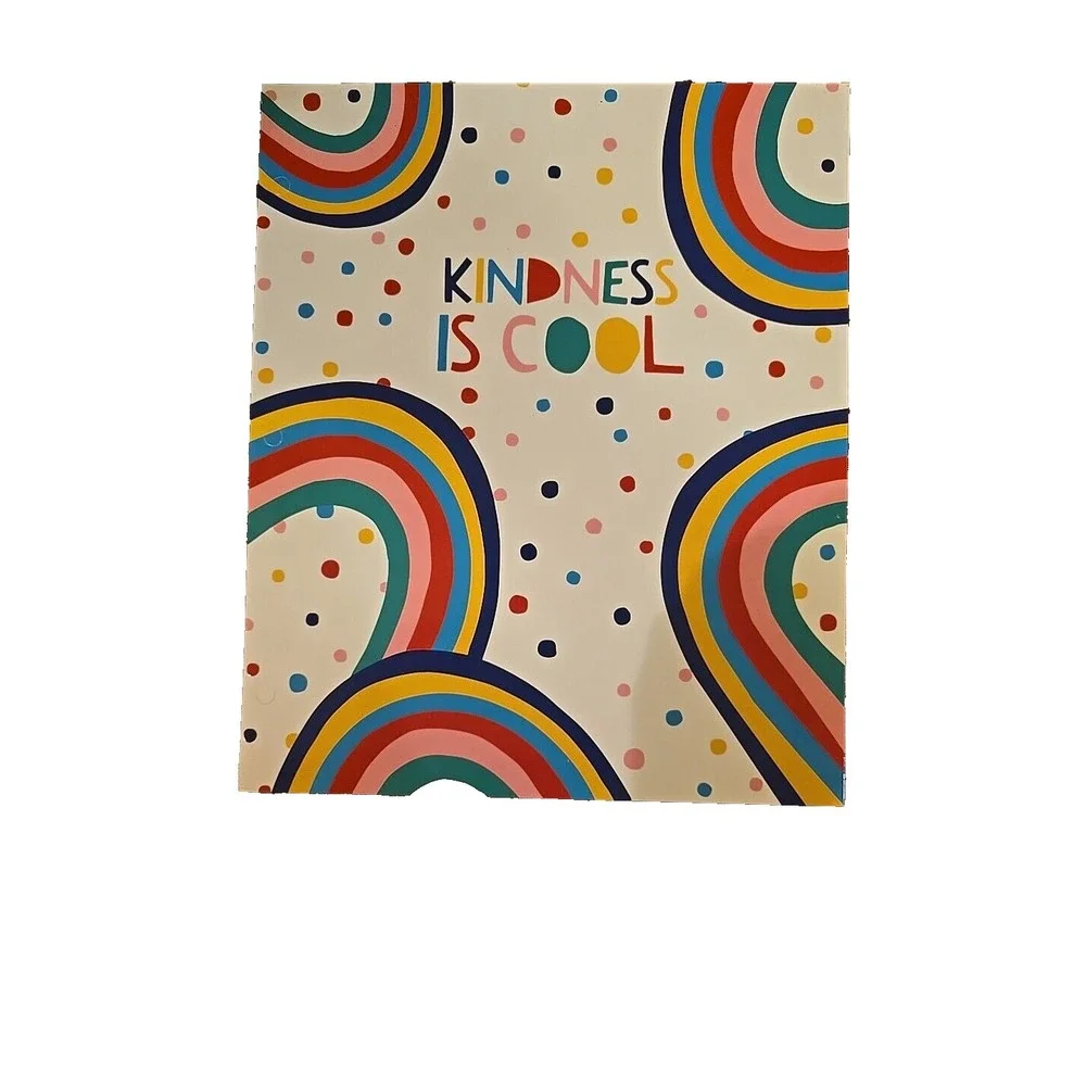 4 Pack School & Office Folders; 2 Pockets, 3 Hole Punched, 4 Designs, 9.75 x 12